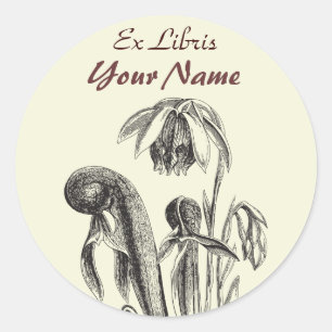Ex Libris Carnivorous Plant Stickers