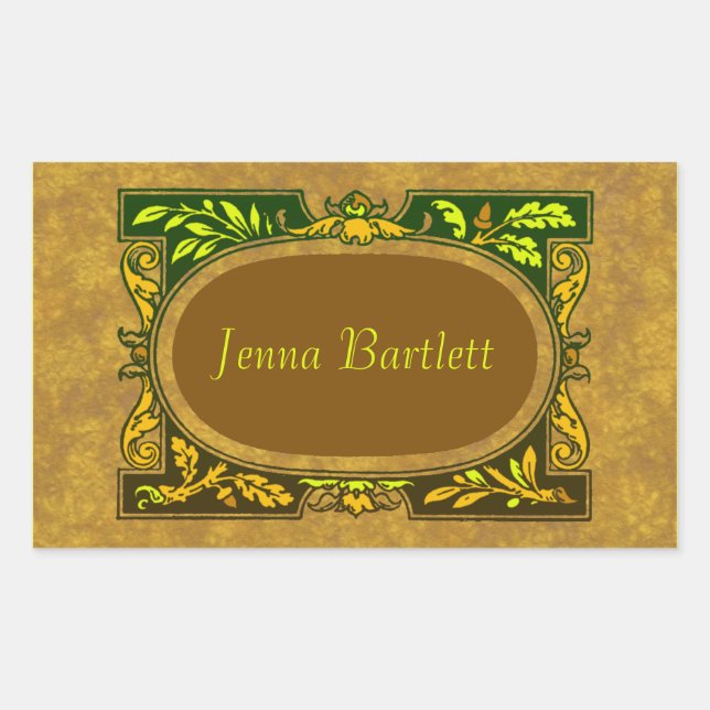 Ex Libris Cartouche Sticker (Front)