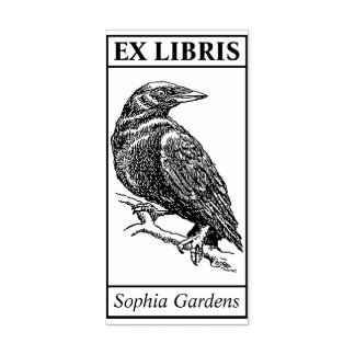 Ex Libris - Crow Rubber Stamp