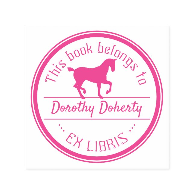Ex Libris | Cute Horse Self-inking Stamp (Design)