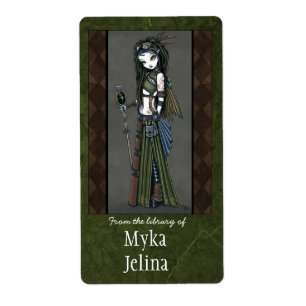 Ex-libris de fée d'Aviatrix de Steampunk "d'écla