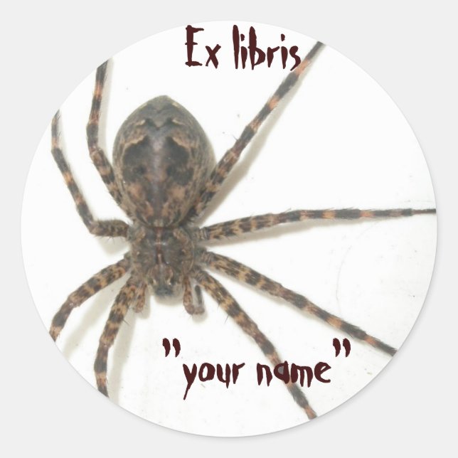 Ex Libris Dolomedes Stickers to Customize (Front)