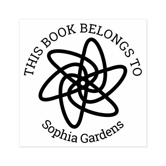 Ex Libris - Geometric Flower 05 Rubber Stamp (Imprint)