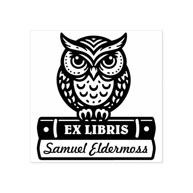 Ex Libris - Guardian of the Books Rubber Stamp (Imprint)