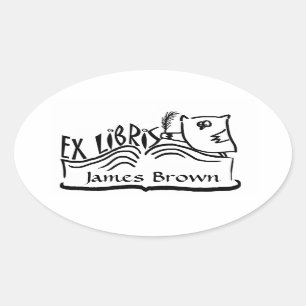 Ex Libris Owl with Book Stickers