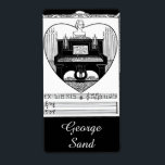 Ex Libris Piano Bookplate – Art Nouveau Music<br><div class="desc">Beautiful Art Nouveau Ex Libris bookplate featuring a grand piano, candles, roses, and musical notation in a romantic vintage style. This elegant music-themed library label is perfect for pianists, musicians, music teachers, and classical music lovers who want to personalize their books or sheet music collections. Inspired by Belle Époque and...</div>