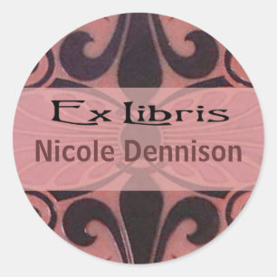 Ex Libris Sticker en plaques (corail Tilo)