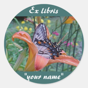 Ex libris Swallowtail Butterfly Stickers Customize