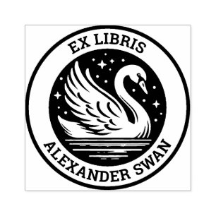 Ex Libris - Swan Rubber Stamp