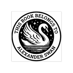 Ex Libris - Swan Rubber Stamp