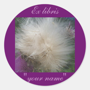Ex Libris Thistle Seeds Stickers to Customize