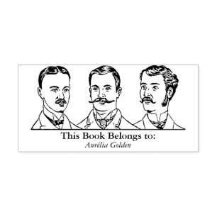 Ex Libris - Three Man v1 Rubber Stamp