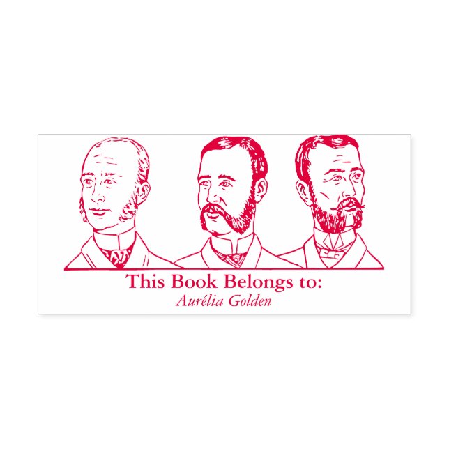 Ex Libris - Three Man v4 Self-inking Stamp (Design)