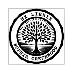 Ex Libris - Tree 02 Rubber Stamp