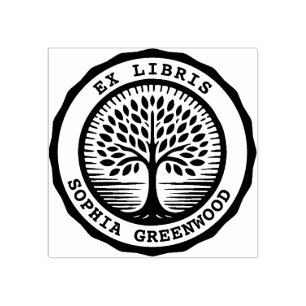 Ex Libris - Tree 02 Rubber Stamp