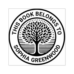 Ex Libris - Tree 03 Rubber Stamp