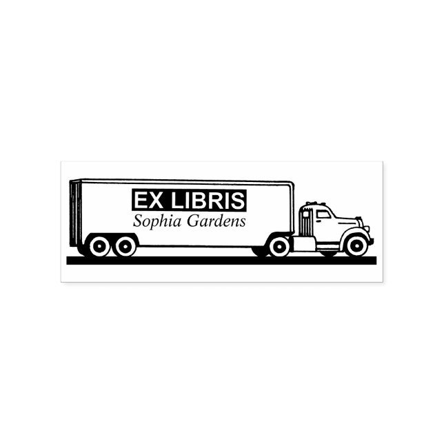 Ex Libris - Truck Rubber Stamp (Imprint)