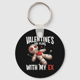 Ex Lover Voodoo Doll Valentines Day Plan Funny Rev Keychain