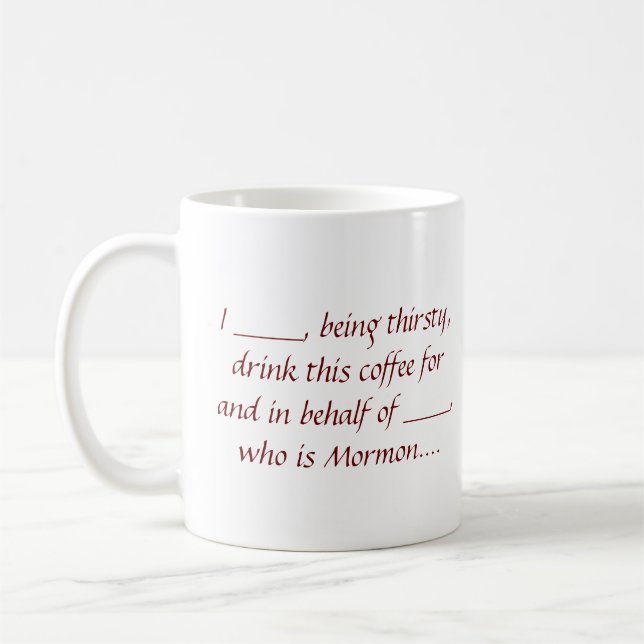 ex-Mormon Proxy Coffee mug - Brown (Left)