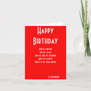 Ex-petit ami toujours amis cartes d'anniversaire