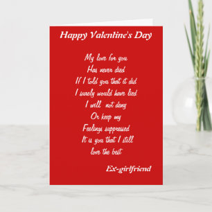 Ex petite amie cartes de la Saint-Valentin