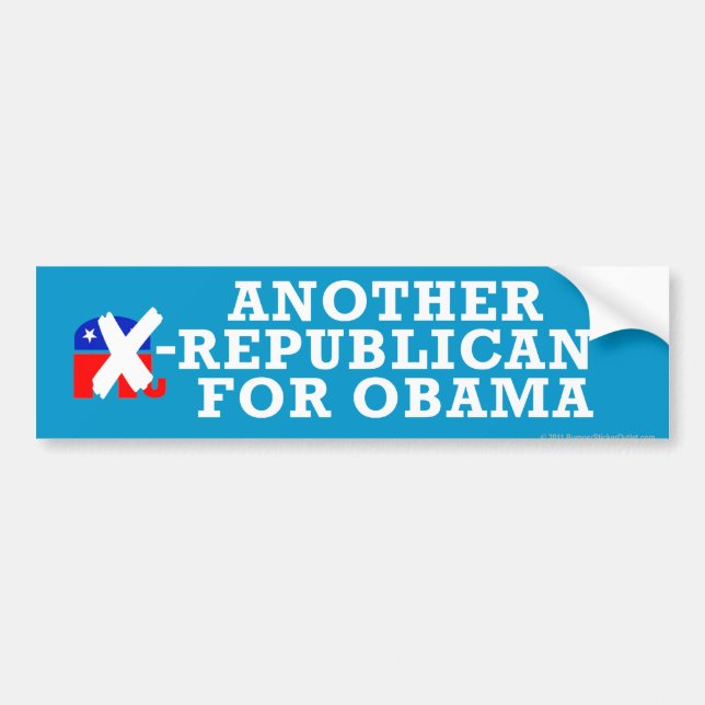 Ex-Republicans for Obama Bumper Sticker (Front)