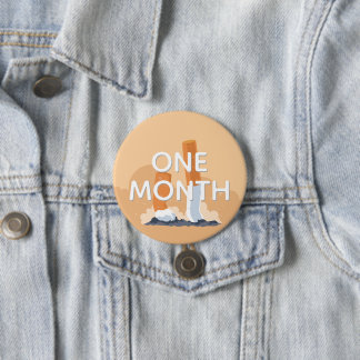 ex smoker one month quit smoking 3 inch round button