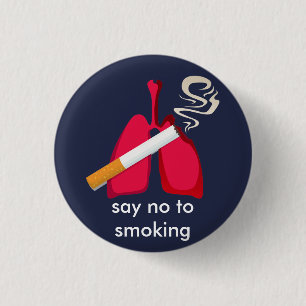 ex smoker quit smoking 1 inch round button