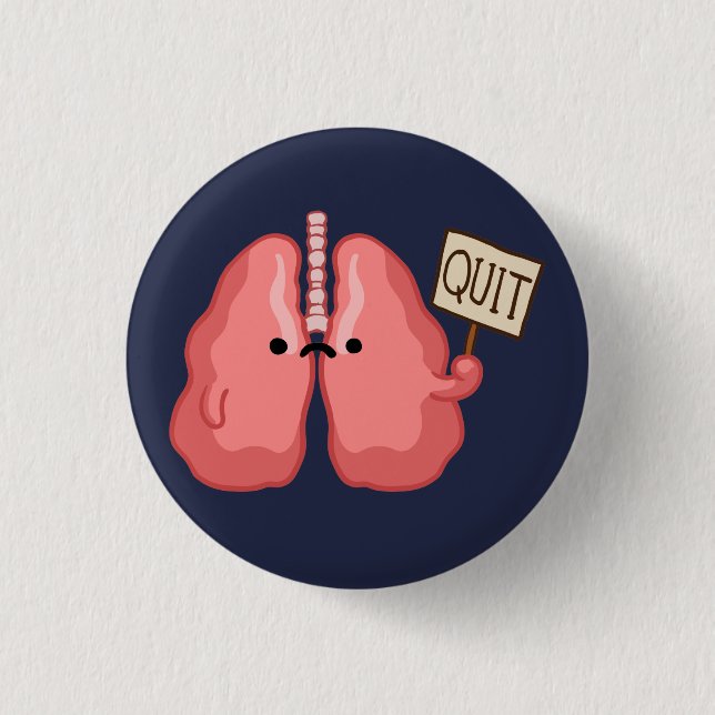 ex smoker quit smoking 1 inch round button (Front)