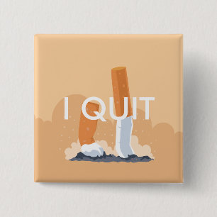 ex smoker quit smoking 2 inch square button