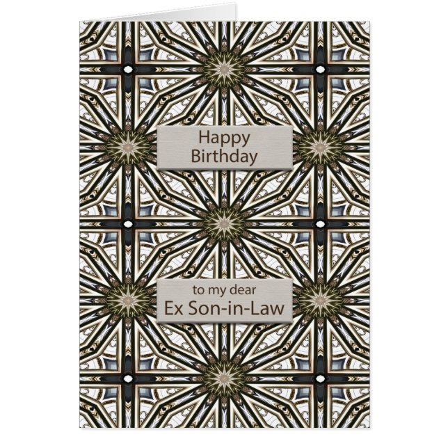 Ex Son in Law Anniversaire Mandala Design Abstrait (Devant)
