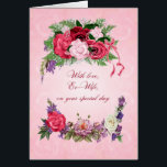 Ex Wife Birthday Gorgeous Roses<br><div class="desc">This birthday card for an ex-wife has beautiful roses in full bloom. The pink background has pale pink roses showing through. A gorgeous,  traditional birthday card that will give real joy.</div>
