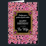 Ex Wife Birthday Pink Daisies<br><div class="desc">A floral birthday card for your ex-wife. This elegant birthday card showcases a delicate scattering of soft pink daisies, symbolizing beauty, grace, and joy. The light and airy floral design brings a touch of nature’s charm, perfect for celebrating a special day with warmth and love. The cheerful flowers evoke feelings...</div>