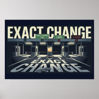 Exact Change Retro Night Drive 18x12 Affiche | Nig