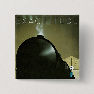 Exactitude Railway Poster 2 Inch Square Button