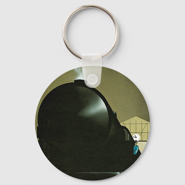 Exactitude Railway Poster Keychain (Front)
