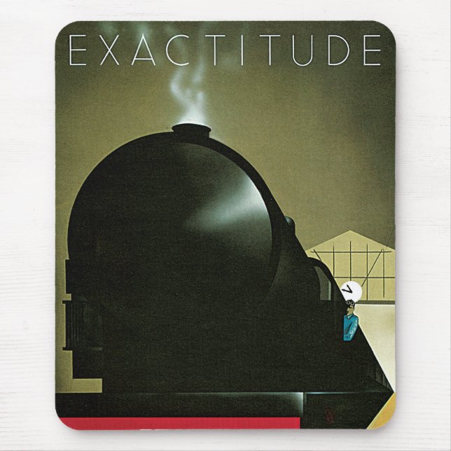 Exactitude Railway Poster Mouse Pad (Front)