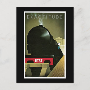Exactitude Vintage French Railway Poster Postcard