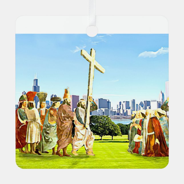 Exaltation of the Holy Cross   Metal Ornament (Front)