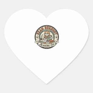 Exam Burnout Academic Cat Exam Burnout Academic Ca Heart Sticker