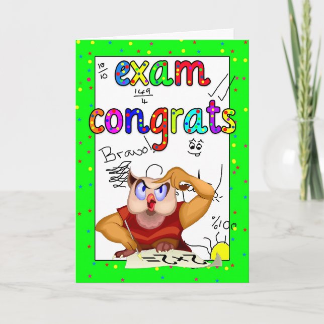 Exam Congratulations Card - Exam (Front)