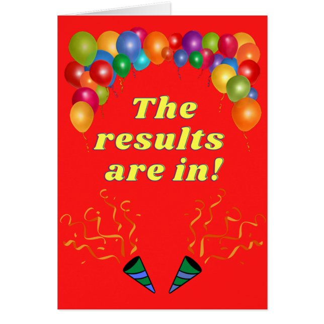 Exam Results Congratulations Card (Front)