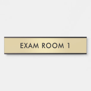Exam Room Gold Black Customizable Text Template Door Sign