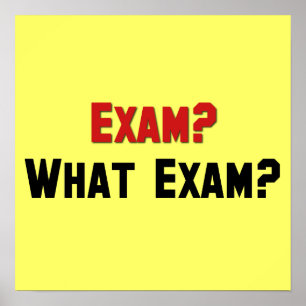 Exam? What Exam? Poster
