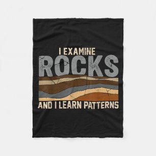 Examine rocks and learn patterns geology science fleece blanket