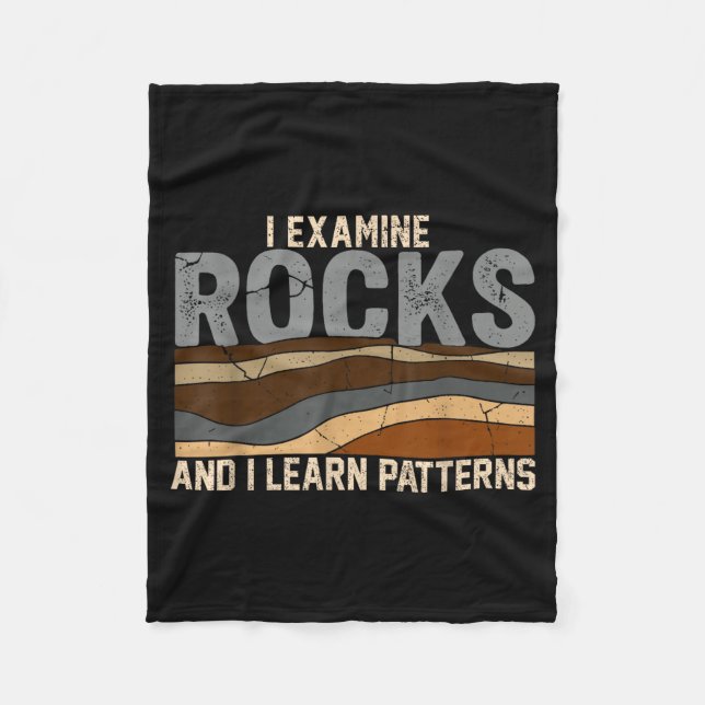 Examine rocks and learn patterns geology science fleece blanket (Front)