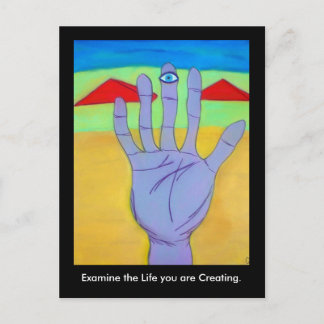 Examine your life postcard