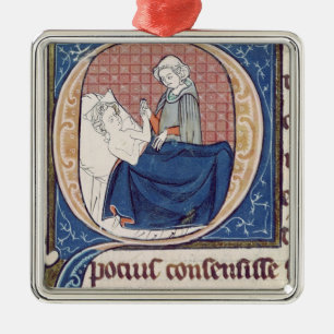 Examining a Patient Metal Ornament