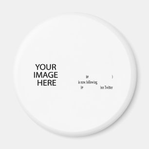 Example following on Twitter Add Image & Text Magnet
