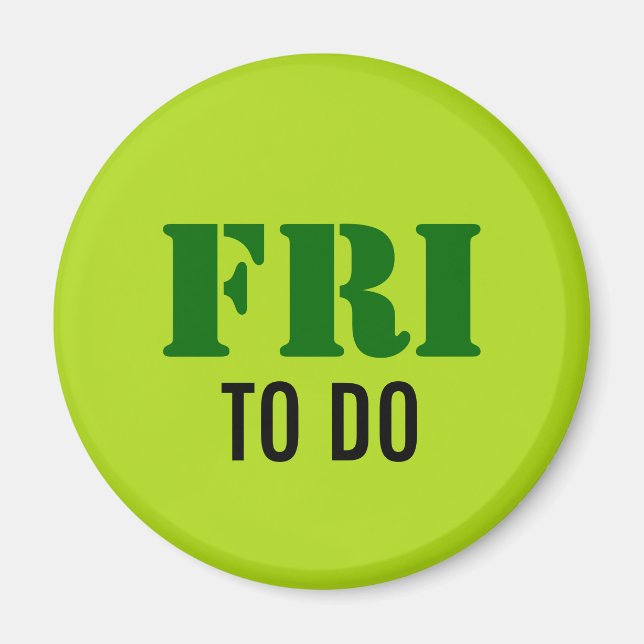 EXAMPLE: ONLY COLOR / light green + your text Magnet (Front)
